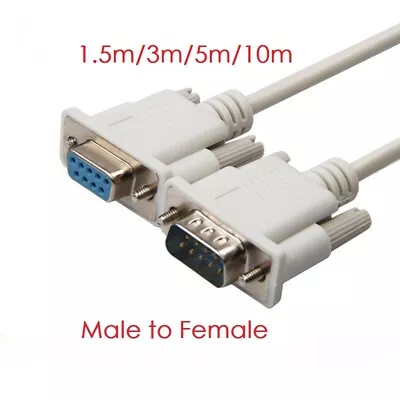 DB9 Serial Cable 9 Pin RS232 Male To Female PC Converter Extension Cable • $7