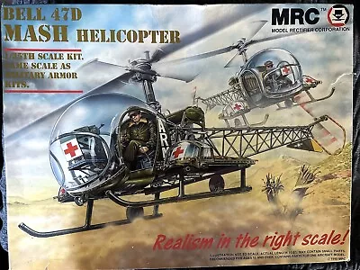 MRC 1/35 Bell 47D MASH Helicopter Model Kit # BA102 1993 Include Gunship Version • $36.25