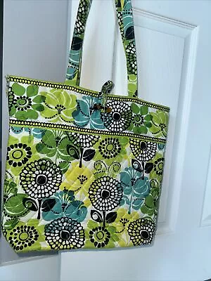 Vera Bradley Limes Up Cotton Tote Handbag Purse Quilted Multicolor Floral • $18