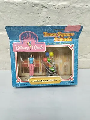 Vintage Disney Magic Town Square Friends Mother Baby And Stroller New Toys • $16.52