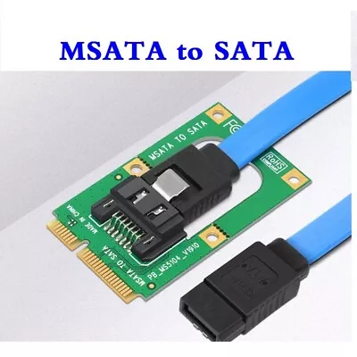 Mini SATA To SATA Card Converter From MSATA TO 7 Pin SATA Extension Adapter SSD • $6.50