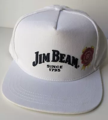 JIM BEAM White Cap - Snapback - Embroidered BRAND NEW  • $12.95