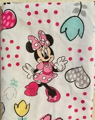 Vintage Disney Minnie Mouse Crib Flat Sheet For Babies & Toddlers • $14.50