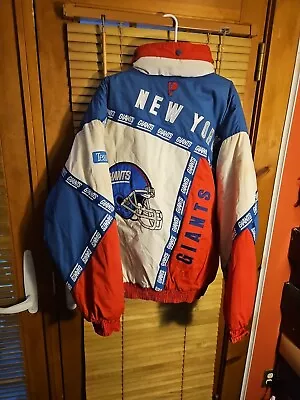 Vintage New York Giants Pro Player Puffer Winter Jacket Men's XL Rare Starter • $125