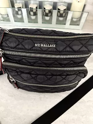 MZ Wallace Downtown Crosby Crossbody Handbag-Black Nylon • $100