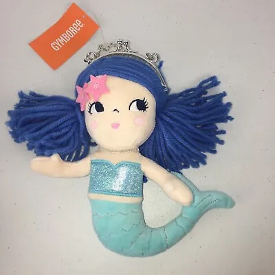 Gymboree Girls Purse Tide Pool Mermaid Plush Purse Kissing Clasp Blue Hair NWT • $15.99