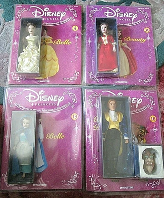 £69 • Buy Disney DeAGOSTINI PRINCESS PORCELAIN DOLLS BELLE, BEAUTY AND THE BEAST Figurines