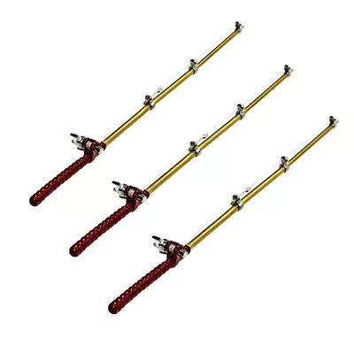 3pcs Dollhouse Metal Fishing Rod Outdoor Miniature Fishing Pole Mini Tools • $10.99