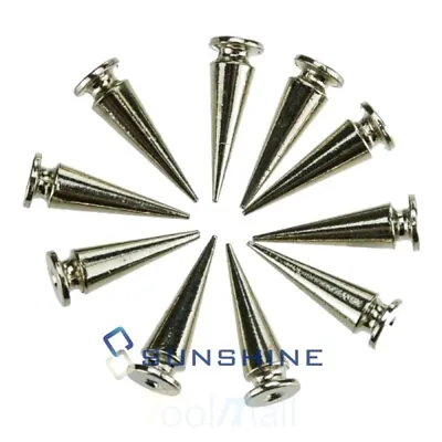 Cone Metal Spikes Punk Rivets Screwback Studs For Leather Shoes Jacket Bag Craft • $7.99