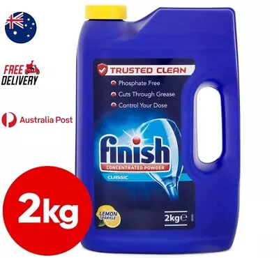 Finish Classic Concentrated Dish Washing Powder Lemon Sparkle For Grease 2kg* • $28.93