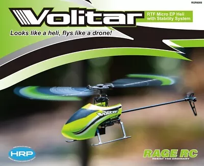 Rage RC Volitar RTF Micro RC Helicopter (Heli) With Stability System RGR6000 • $89.99