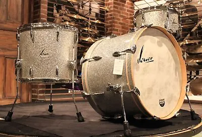 Sonor Vintage Series 3pcs Silver Glitter Drum Set - New! • $3299.99