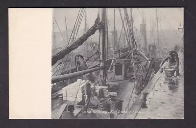 £14 • Buy Lincolnshire GRIMSBY Unloading Fish Docks Pre1919 Postcard PPC By Frith