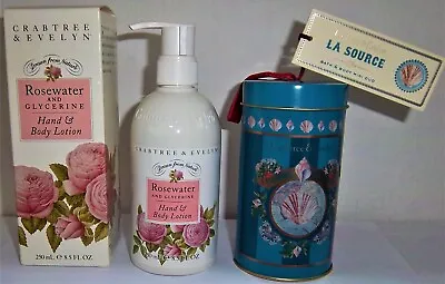 £24.99 • Buy Crabtree & Evelyn Rosewater & Glycerine Hand & Body Lotion 250ml + La Source Duo