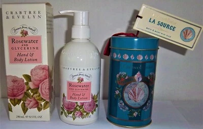 Crabtree & Evelyn Rosewater & Glycerine Hand & Body Lotion 250ml + La Source Duo • £19.99