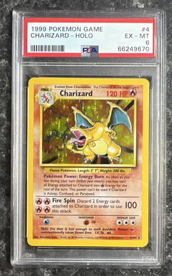 $285 • Buy Pokémon TCG Charizard Base Set 4/102 Holo Unlimited Holo Rare PSA 6