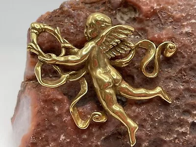 1982 Vintage MMA Metropolitan Museum Of Art Cherub Angel Brooch Pin Pendant • $23.55