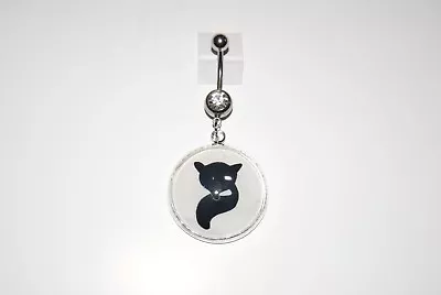 £9.95 • Buy Vixen Charm Naval Belly Button Bar Piercing Slut Hotwife Cuckold Husband Stag