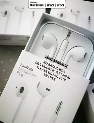 100% GENUINE ORIGINAL Earphones Headphone With Mic For IPhone 6 6S 5 5S 5C IPad • £19.95