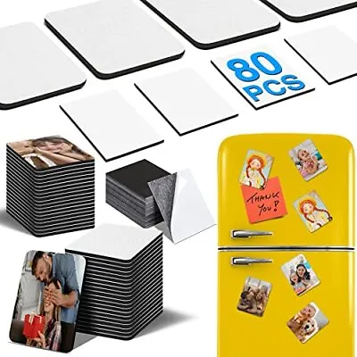 80Pcs Sublimation Magnet Blanks SetPersonalized Sublimation Refrigerator Mag... • $20.62