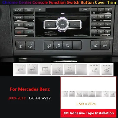 8x Car Center Console Function Switch Button Cover Trim For Mercedes Benz E W212 • $13.98
