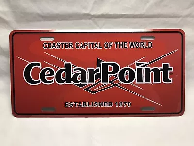 1990’s Cedar Point Amusement Park Sandusky Ohio Embossed Aluminum License Plate • $34.95