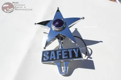 Blue Light Safety Star License Plate Topper Ornament Custom Truck Hot Rat Rod • $108.38