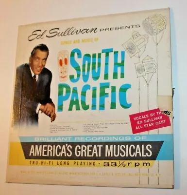 1960 Ed Sullivan Presents South Pacific Vinyl LP Record Album • $6.97