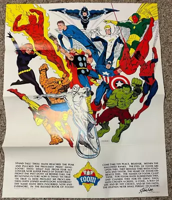 FOOM Membership Kit POSTER Marvelmania 1973 Jim Steranko Art 1st Printing RARE • $219.99