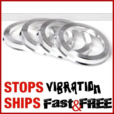 Set Of (4) Aluminum Hub Centric Rings 73.1 / 57.1 Vw Volkswagen Beetle Cc Jetta • $12.99