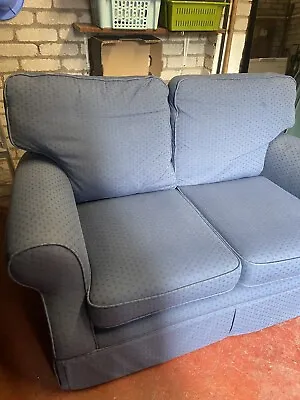 Laura Ashley 2 Seater Sofa Blue Fabric • £80