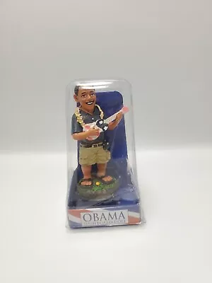 President Barack Obama Dashboard Doll Smiling Ukulele Lei Shorts Flipflop NIB • $8