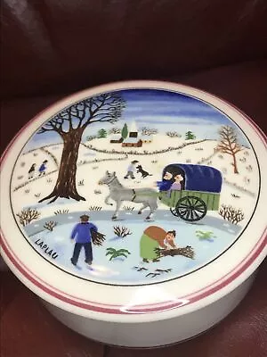 Villeroy & Boch Naif Christmas Covered Trinket Candy Bowl Dish Small Size • $25