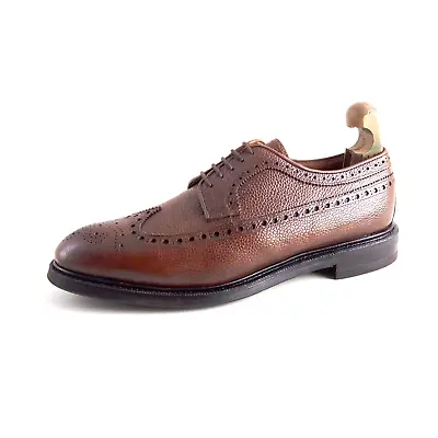 Meermin Wingtip Brogue Brown Scotchgrain Leather Mens Shoe US 9 EU 42 • $407.53