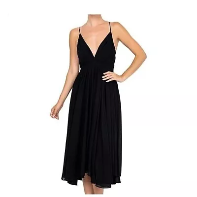 Meghan Los Angeles Enchanted Garden Midi Dress Black L • $50