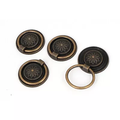 Cabinet Drawer Door Metal 3cm Diameter Round Ring Pull Handles 4pcs • £8