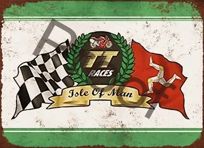£6.95 • Buy Isle Of Man Tt Races  #0074 Sign 10 X 7.7  Garage Shed Aluminium Metal  Plaque  