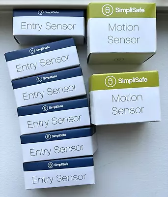 New SimpliSafe 6 Entry Sensors 5IAB9 + 2 Motion Sensors 2FBC6 Beacon Security • $60