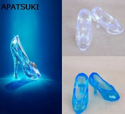 10Pairs Imitation Fairy Tale CINDERELLA Crystal Shoes For Barbie Doll 1/6 Toy • $8.23