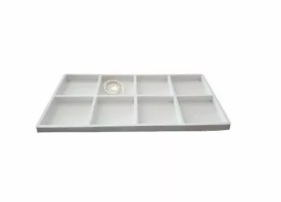 US Seller~6pcs White Flocked 8 Compartment Jewelry Display Tray Insert • $22.99