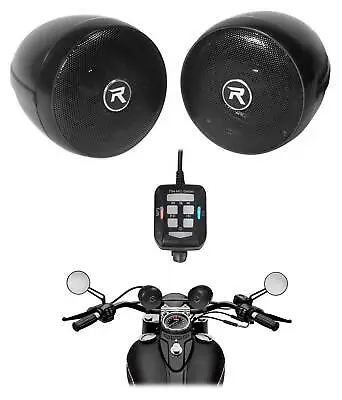 Rockville Motorcycle Bluetooth Audio System Handlebar Speakers For Honda CB110 • $89.95