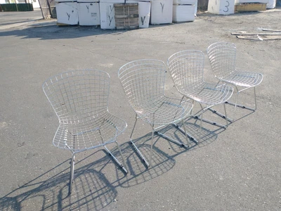 $374.99 • Buy Set Of Four Mid Century Modern Chrome Welded Dining Room Chairs