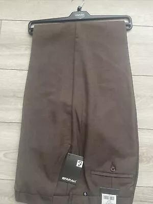 Farah Slant Pocket Trousers Brown Taupe Marl Size 46 W Waist 31 Leg Men’s BNWT • £14.89