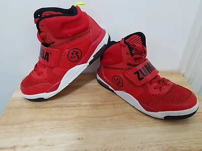ZUMBA Court TRAINERS Air 2.0 UK 5.5 EU38.5  US7.5 Fitness Shoes Womens Red • £29.99