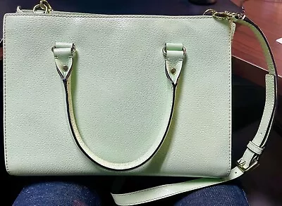 Kate Spade Handbag Shoulder Mint Green Ice Blue EUC Wellsley Durham Wkru2486 • $69.99