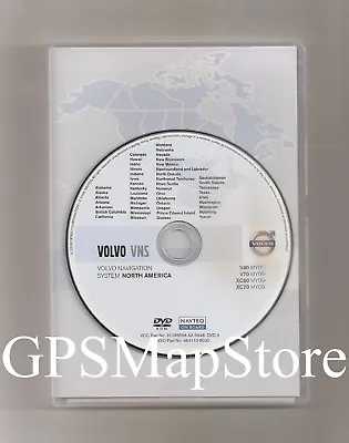 2007 2008 2009 2010 2011 Volvo S80 VNS Navigation DVD WEST Coast US Map + Canada • $79