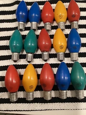 Vintage Ge C-9 Christmas Light Bulbs (15) • $8.95