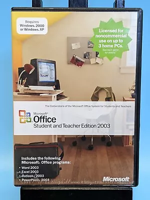 Microsoft Office Student And Teacher 2003: Word / Excel / Outlook / PowerPoint • $9.99