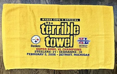Myron Cope’s The Terrible Towel Super Bowl XL Pittsburgh Steelers • $10
