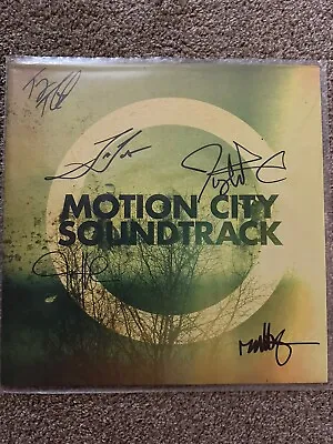 SIGNED UNPLAYED Motion City Soundtrack Go Green & Yellow LP Vinyl  [IN HAND] • $69